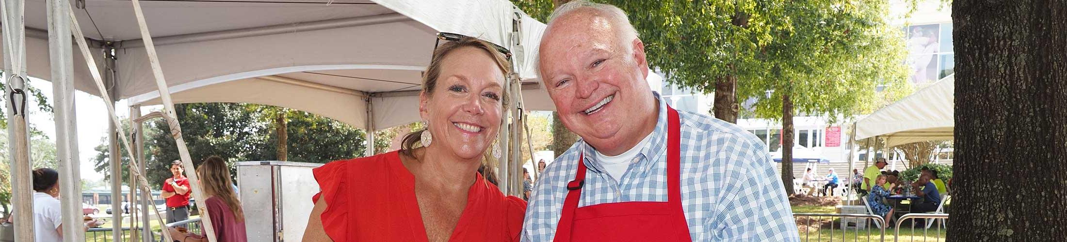 President Jo Bonner and wife Janee at employee appreciation day.